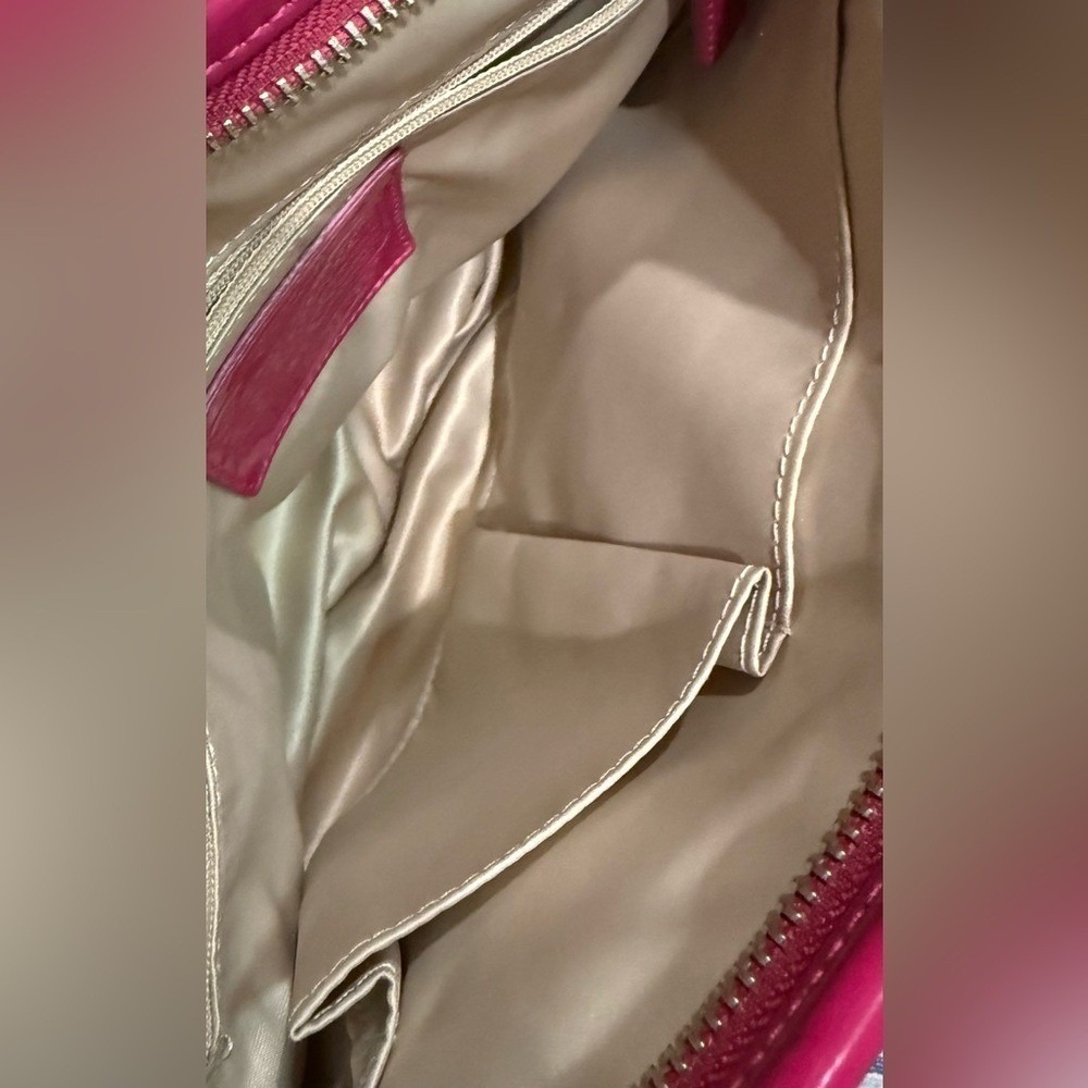 Coach Poppy Liquid Gloss Hot Pink Quilted Tote Crossbody Shoulder Bag Y2K - Picture 10 of 10